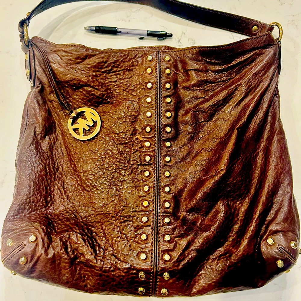 Micheal Kors brown leather shoulder bag